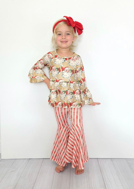 Rustic Candy Cane Santa Outfit