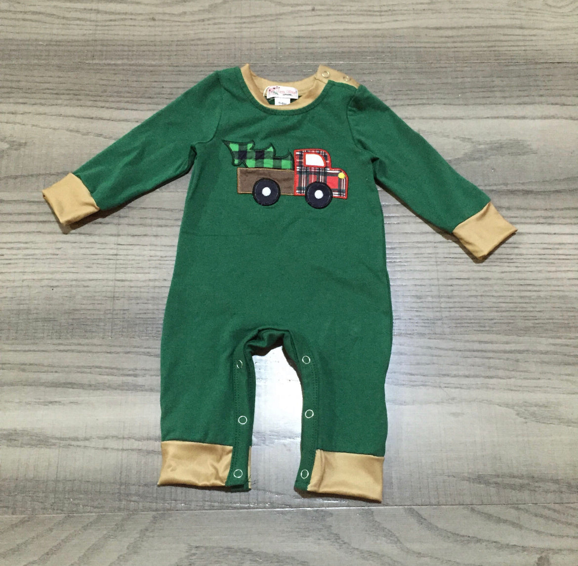 Hunter Green Truck Romper