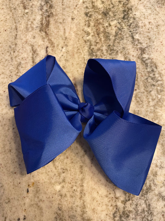 8 inch royal blue bow