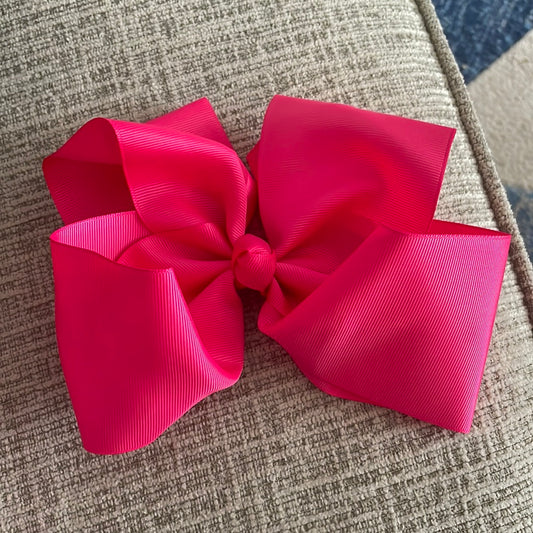 8 inch hot pink bow