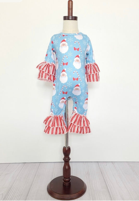 Santa Blues Romper