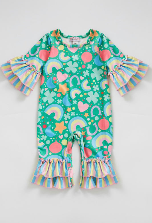 Lucky charm baby romper