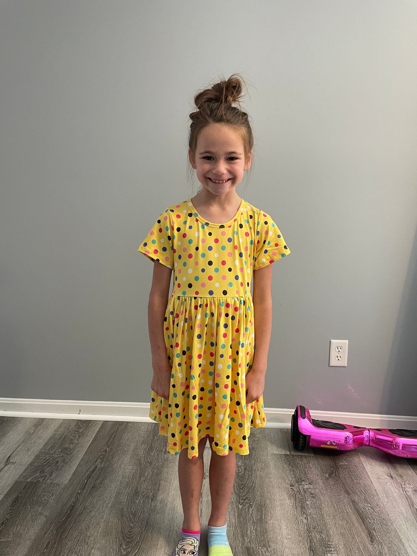 Happy dots twirly dress