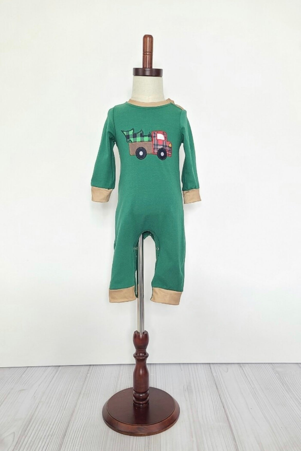 Hunter Green Truck Romper