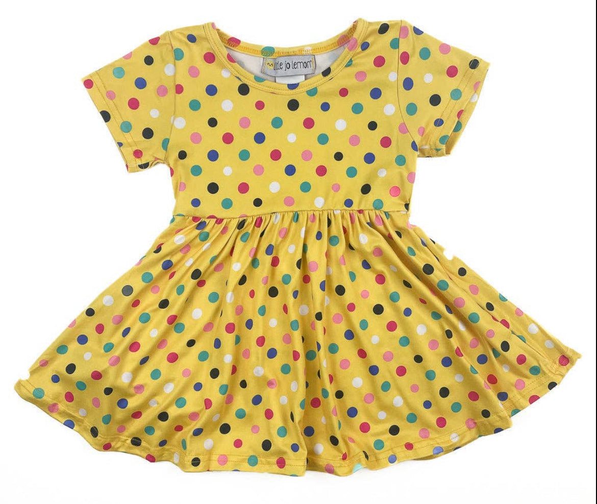 Happy dots twirly dress