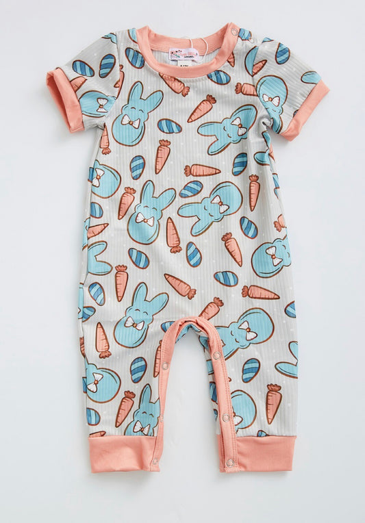 Blue Bunny Boy Romper