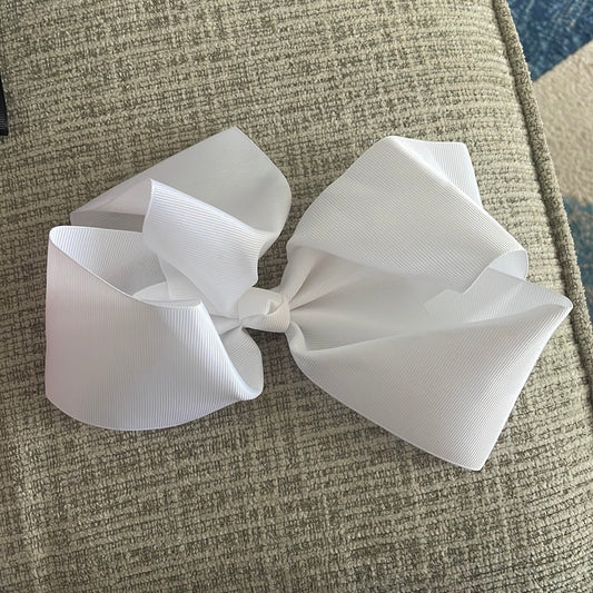 8 inch white bow