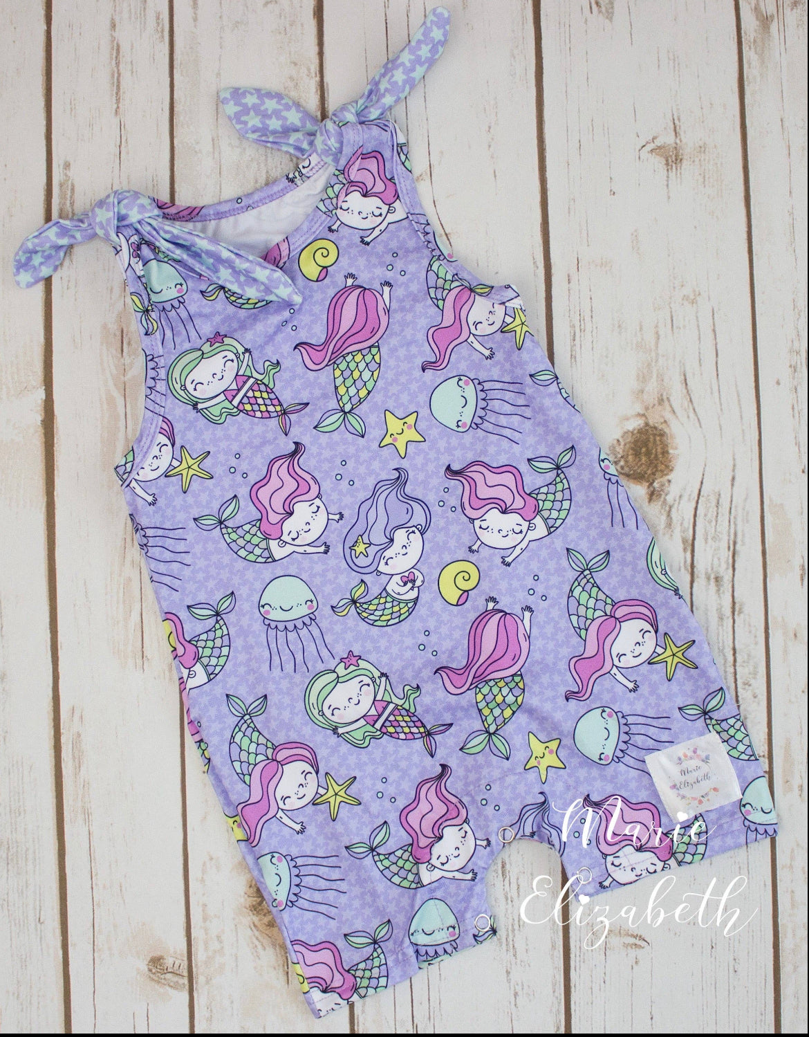 Mermaid and stars romper