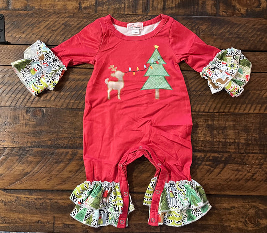 Reindeer Farm Romper