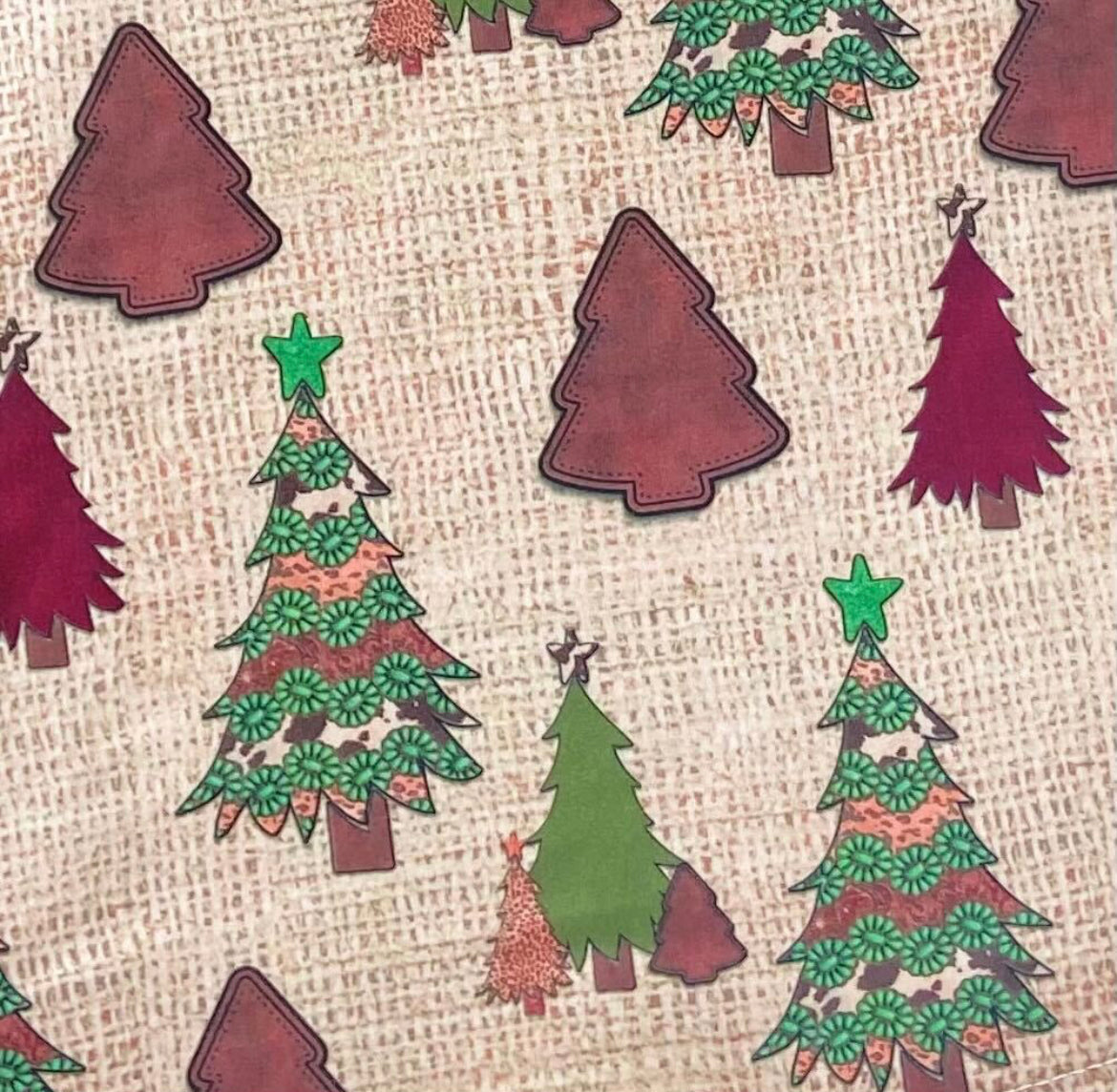 Southwest Trees on Burlap Bells